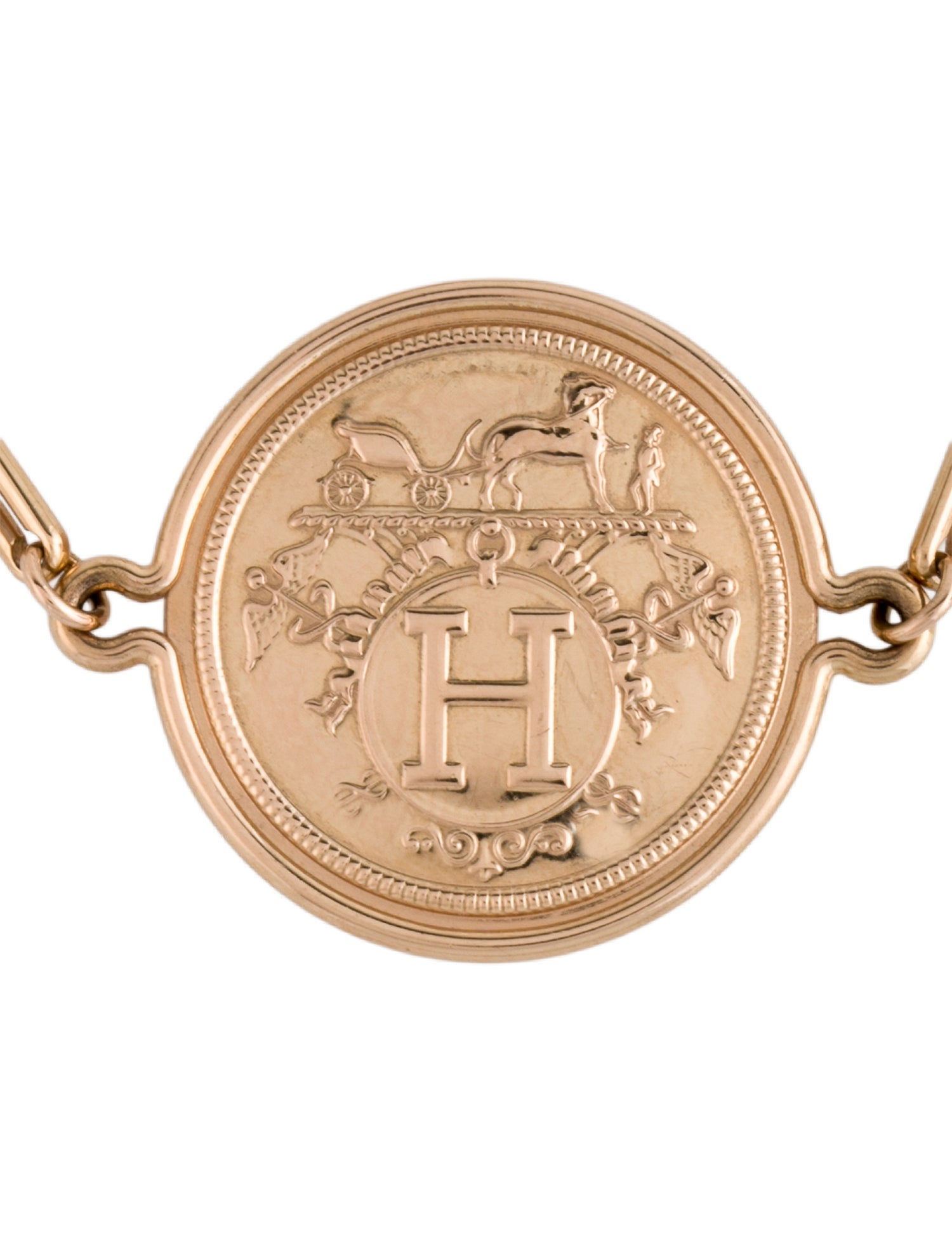 Hermès 18K Ex-Libris Bracelet, Large Model